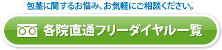 各院直通フリーダイヤル一覧