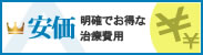 安価 ― 明確でお得な治療費用