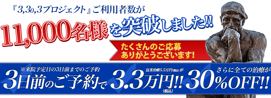 333プロジェクトご利用者が11,000人名様を突破しました!!